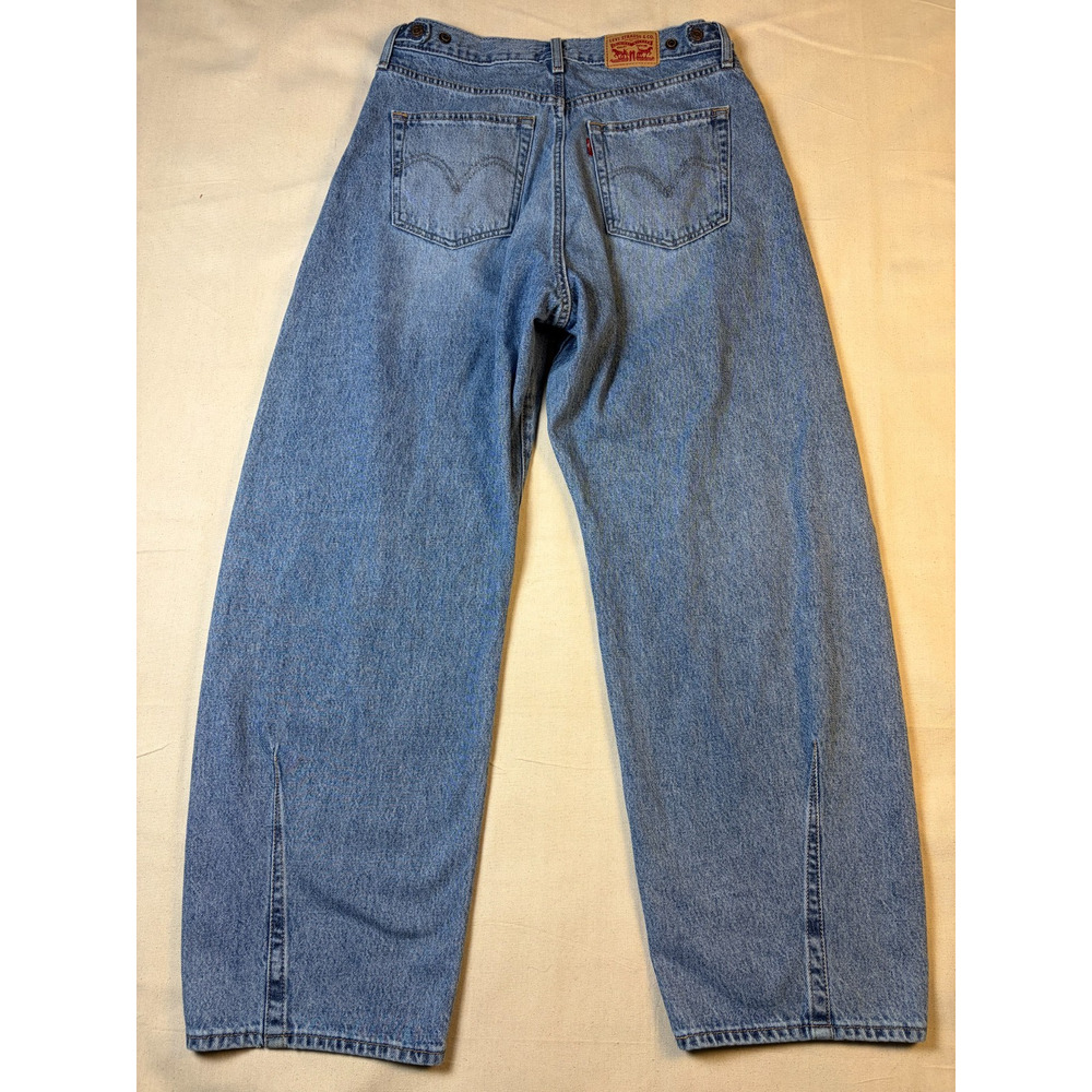 Levi's Cinch Barrel Jeans Women's 31 Blue High Rise Barrel Leg Denim - Picture 2 of 9